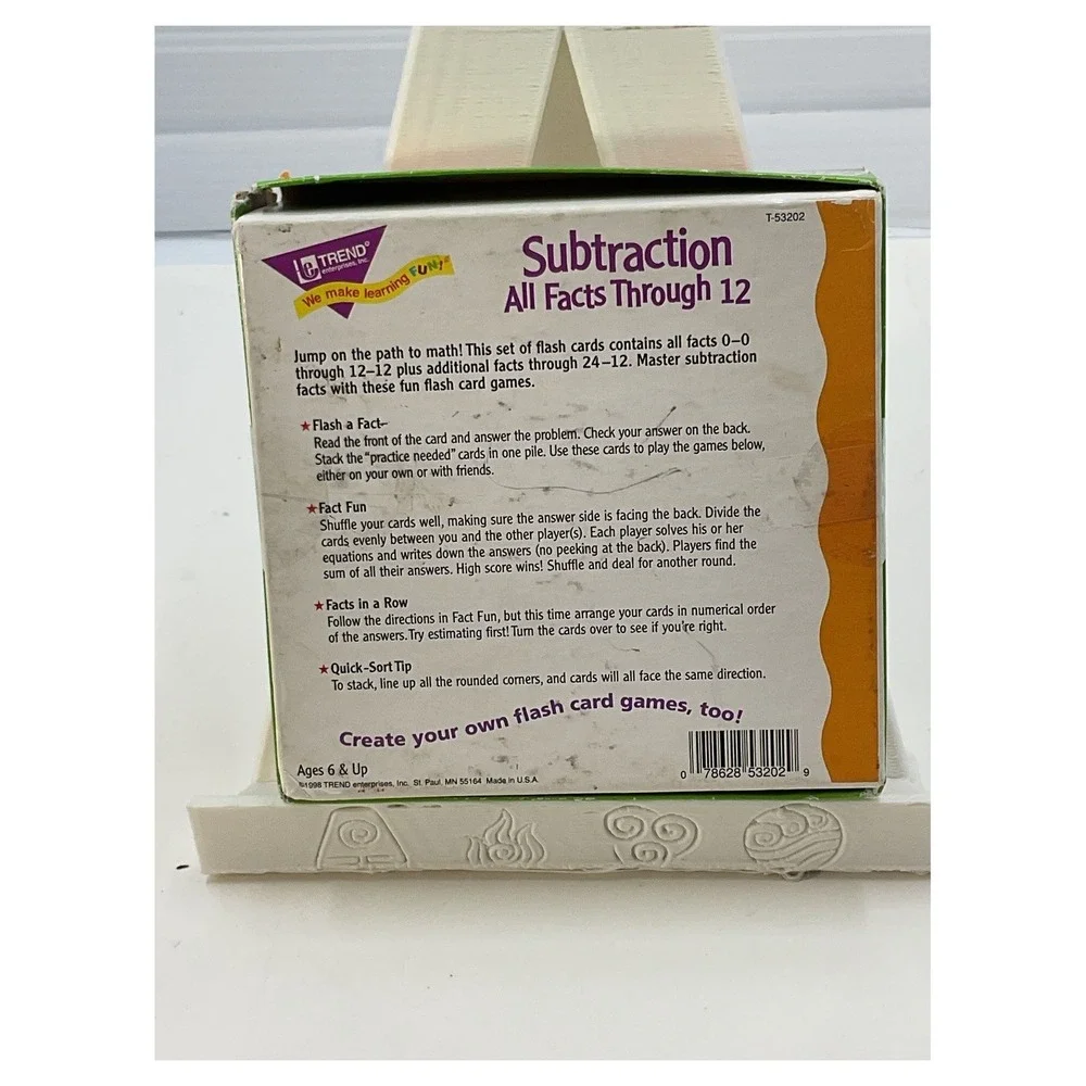 Trend‎ Enterprises Subtraction Flash Cards Ages 6+ T-53202